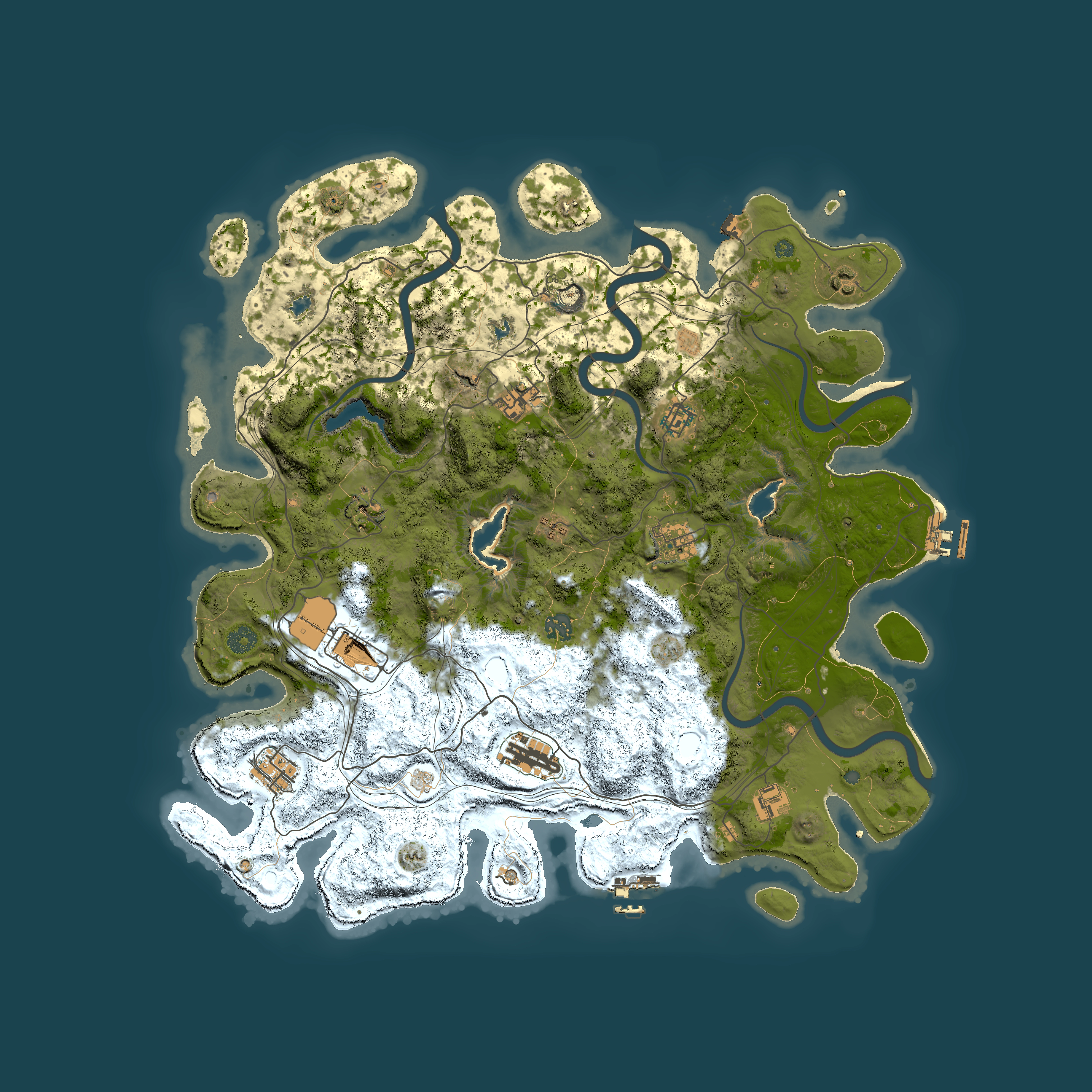 Full top-down render of Rust map seed 524372137, 4500x4500m
