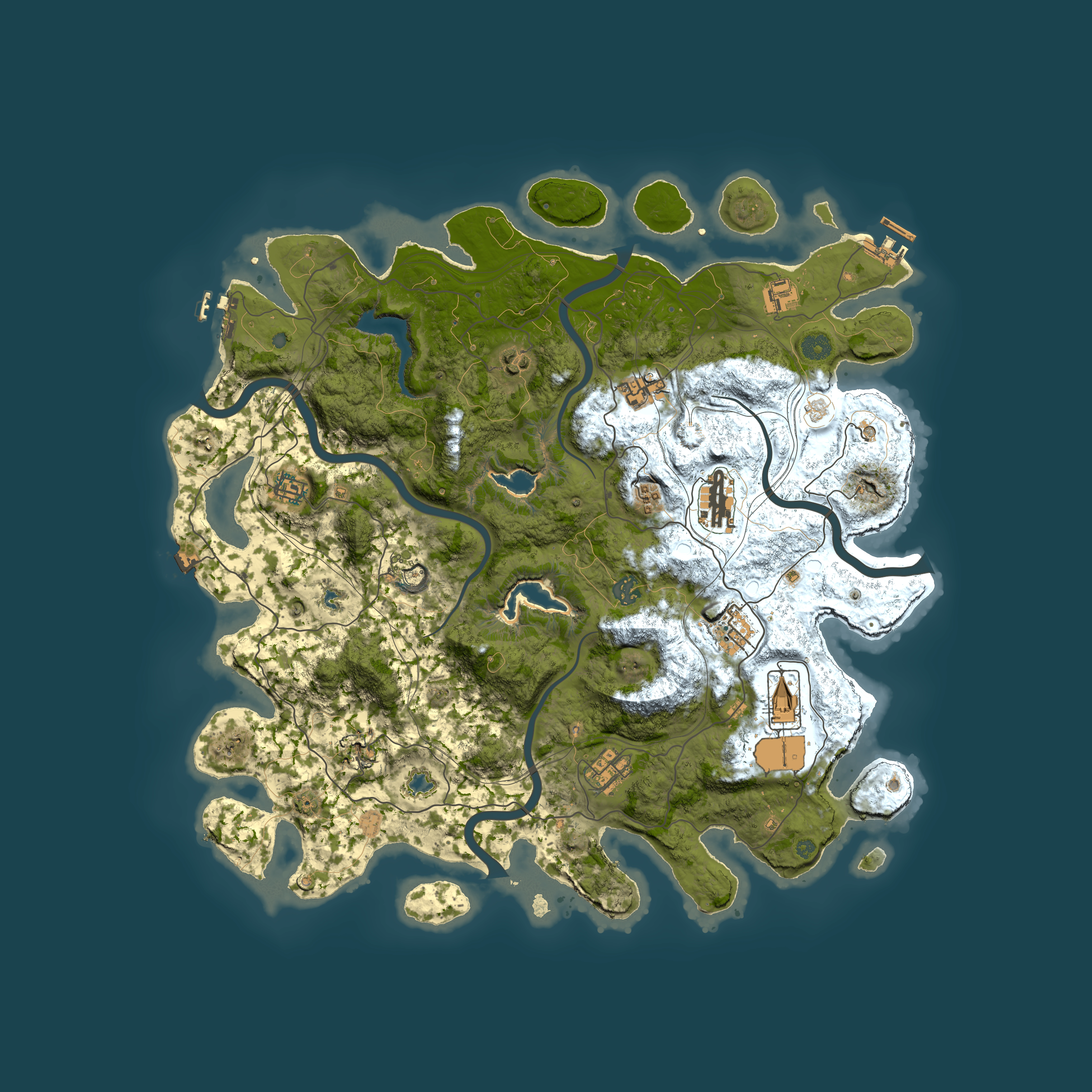 Full top-down render of Rust map seed 705129067, 4500x4500m
