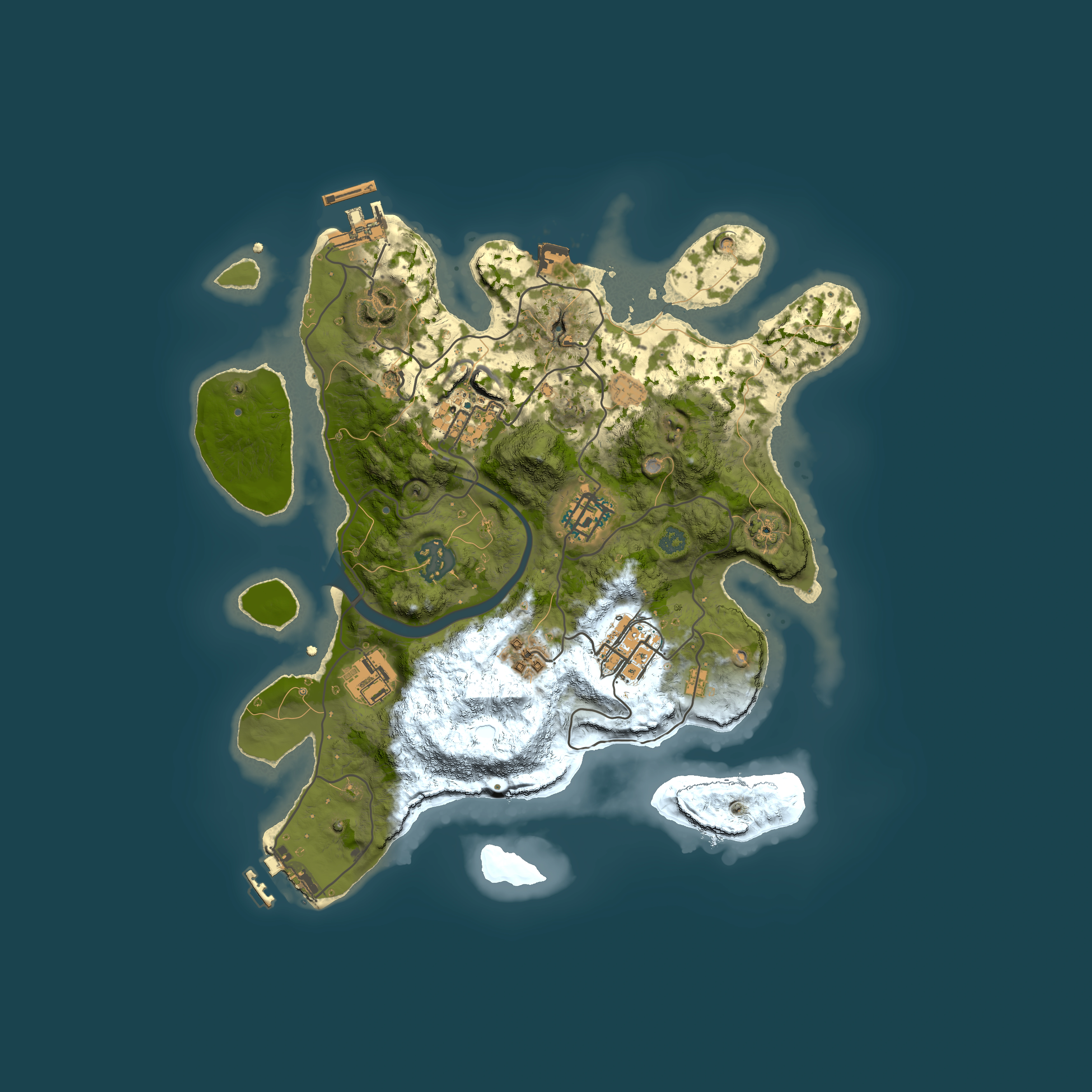 Full top-down render of Rust map seed 2022654530, 3000x3000m