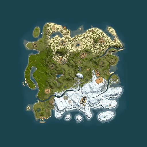 Rust map seed 333232918, 4000x4000m top-down preview