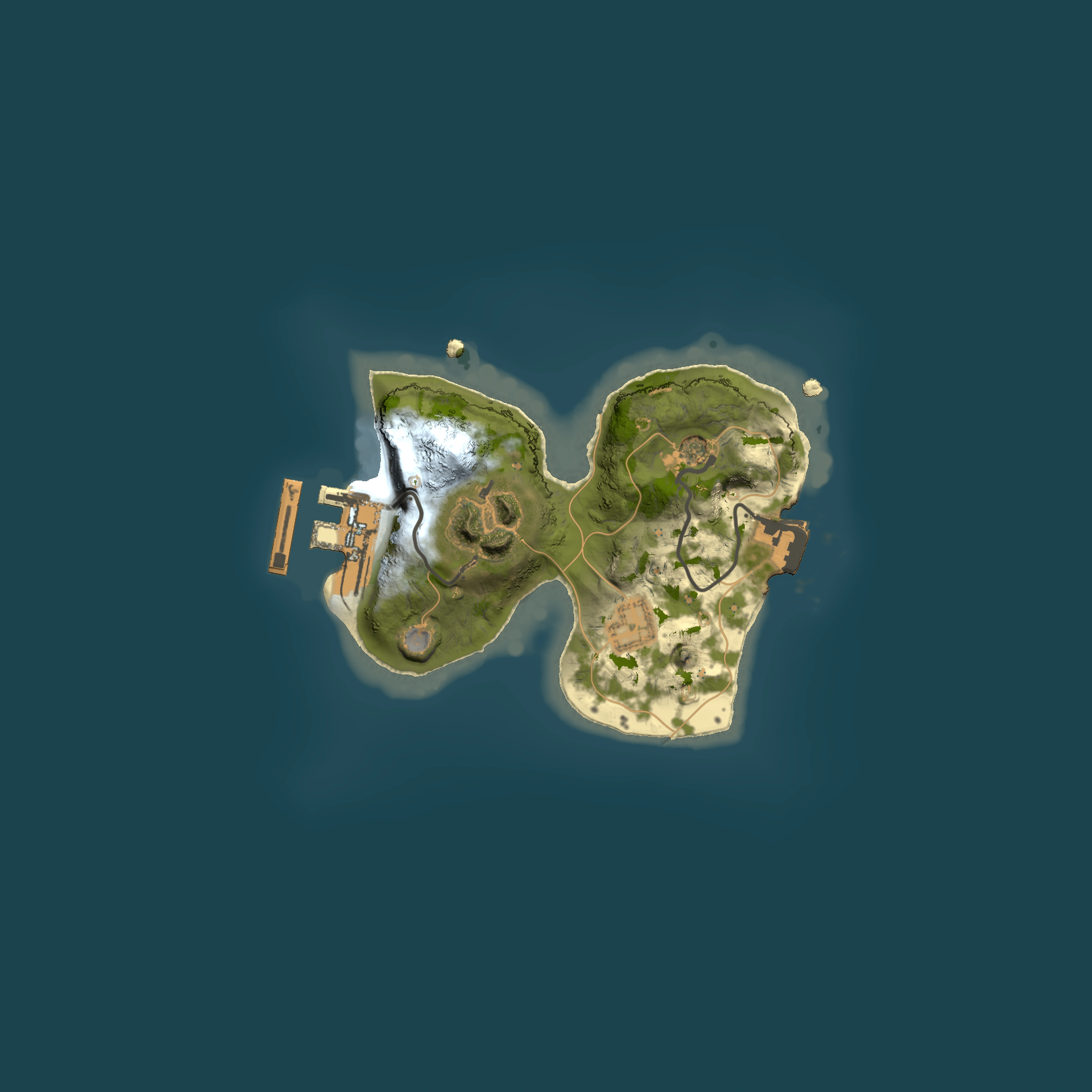 Full top-down render of Rust map seed 229801667, 1500x1500m