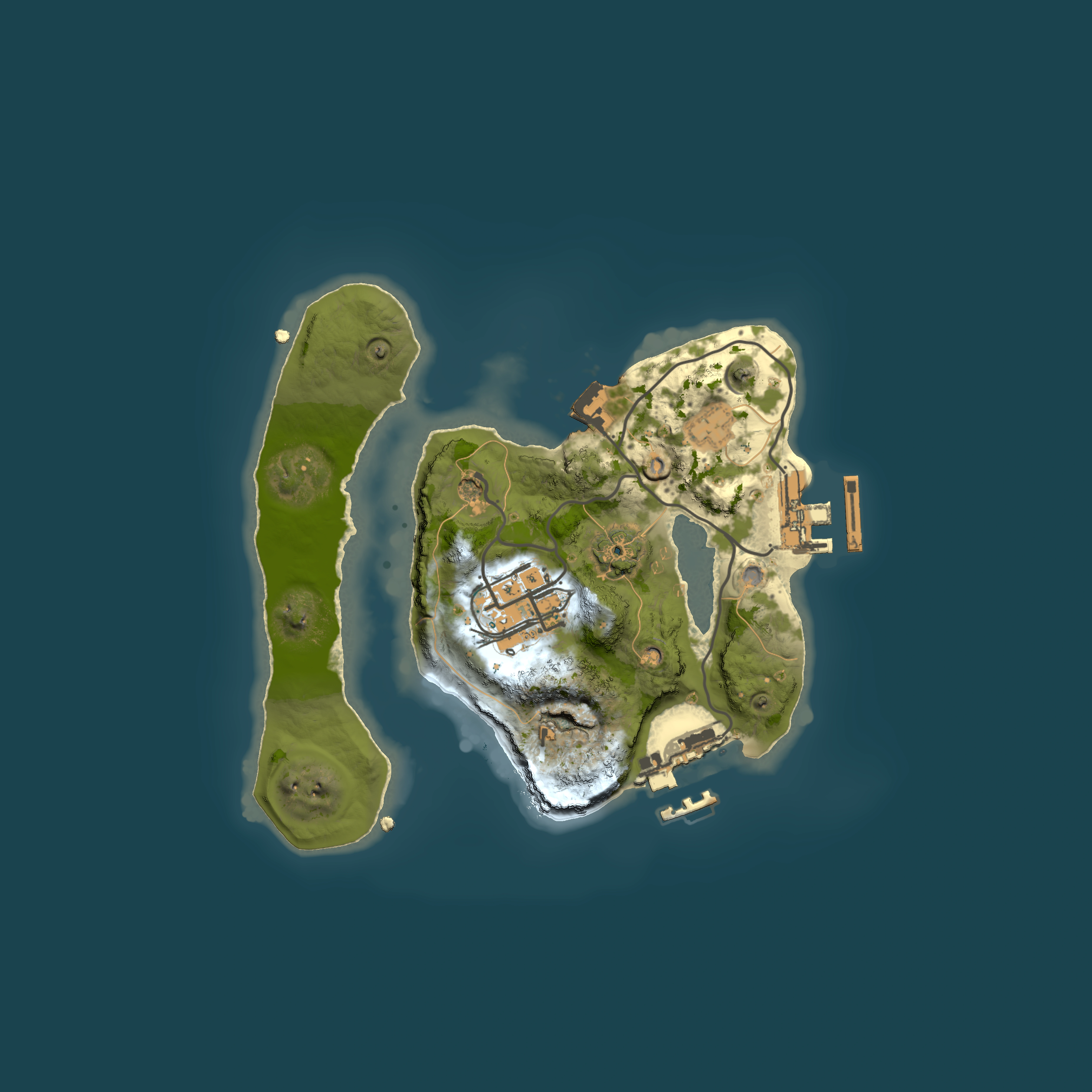 Full top-down render of Rust map seed 209399615, 2000x2000m