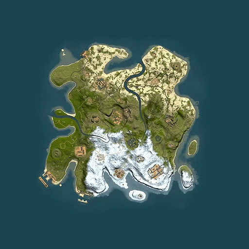 Rust map seed 1822516783, 3000x3000m top-down preview