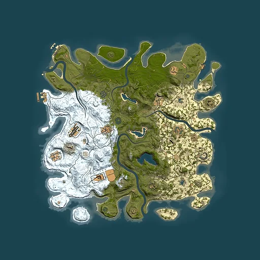 Rust map seed 2106232045, 4500x4500m top-down preview