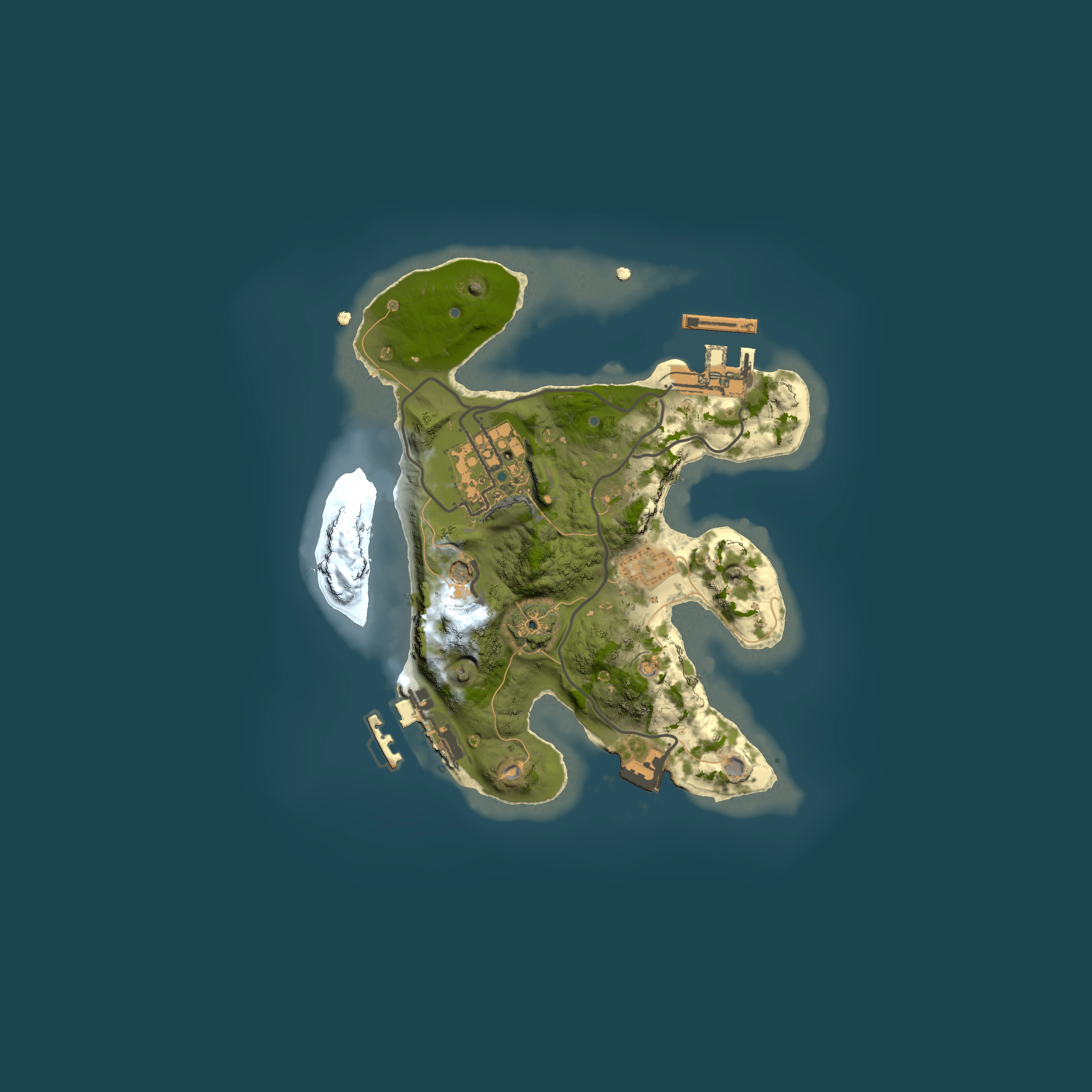 Full top-down render of Rust map seed 1510571846, 2000x2000m