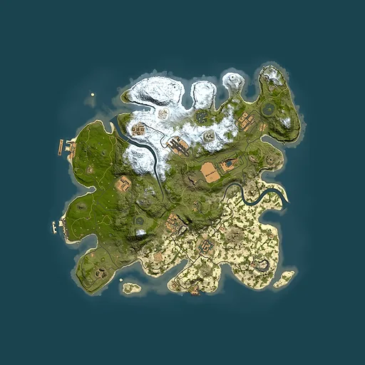 Rust map seed 963474243, 3500x3500m top-down preview