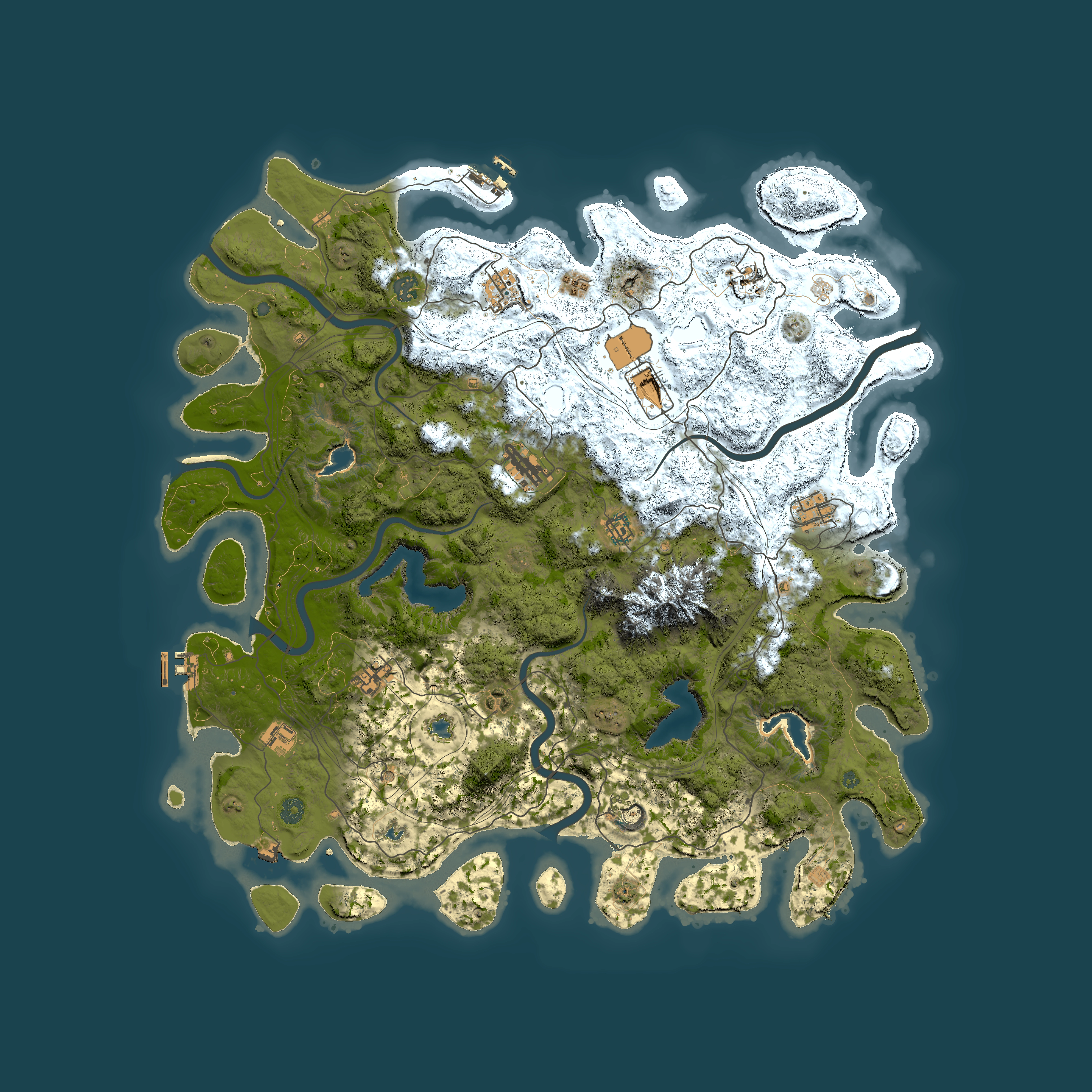 Full top-down render of Rust map seed 1708893184, 5000x5000m