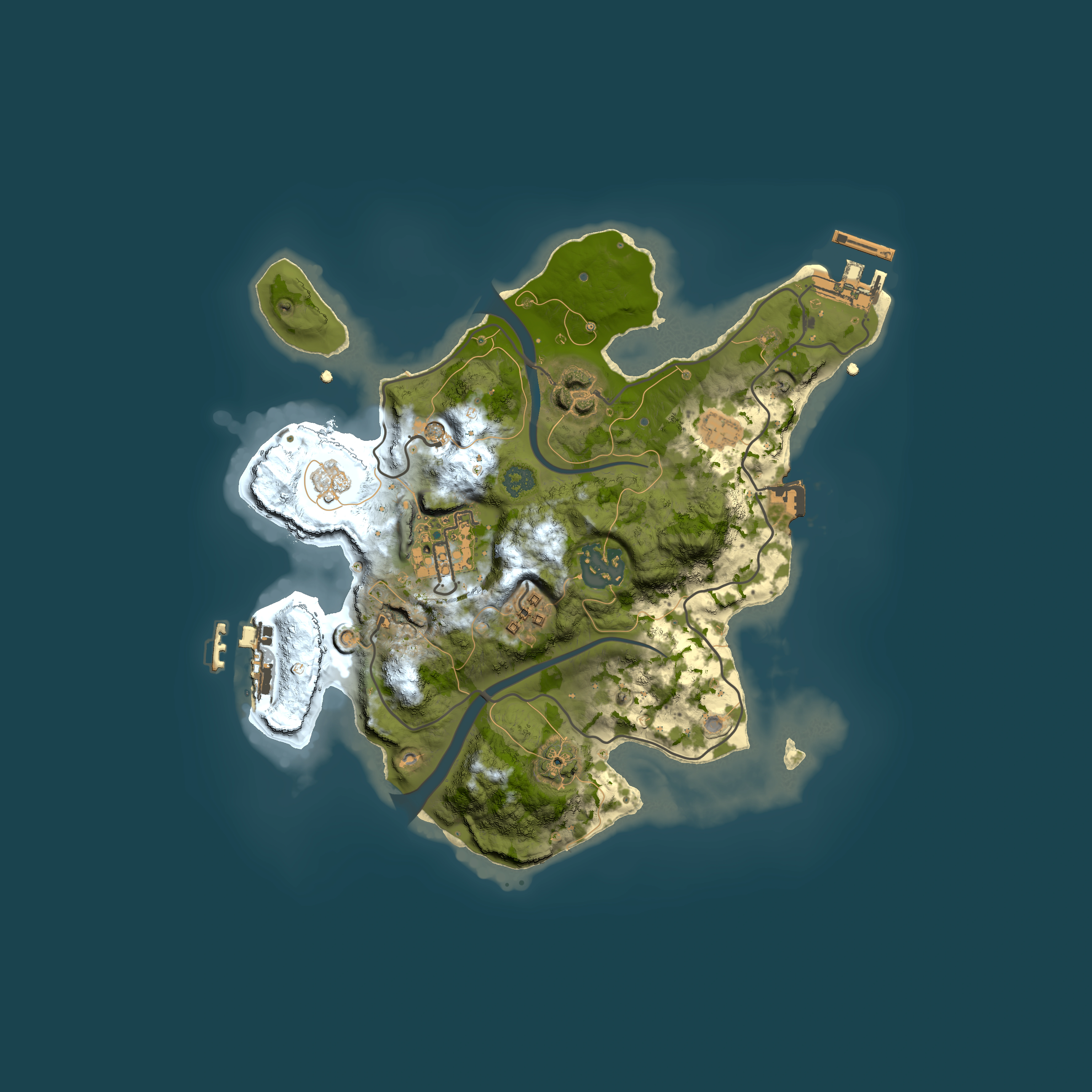 Full top-down render of Rust map seed 1840345320, 2500x2500m