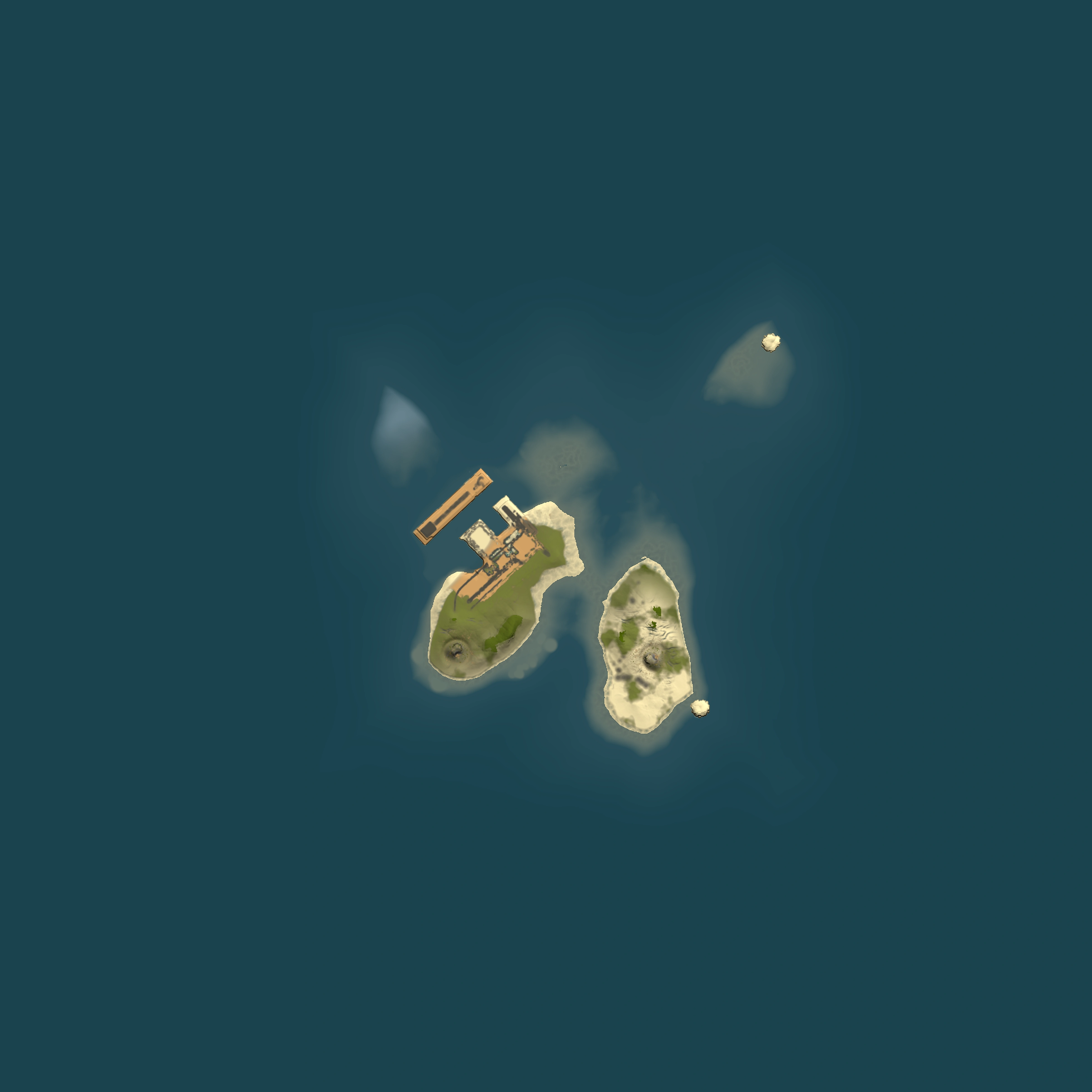 Full top-down render of Rust map seed 1560560709, 1500x1500m