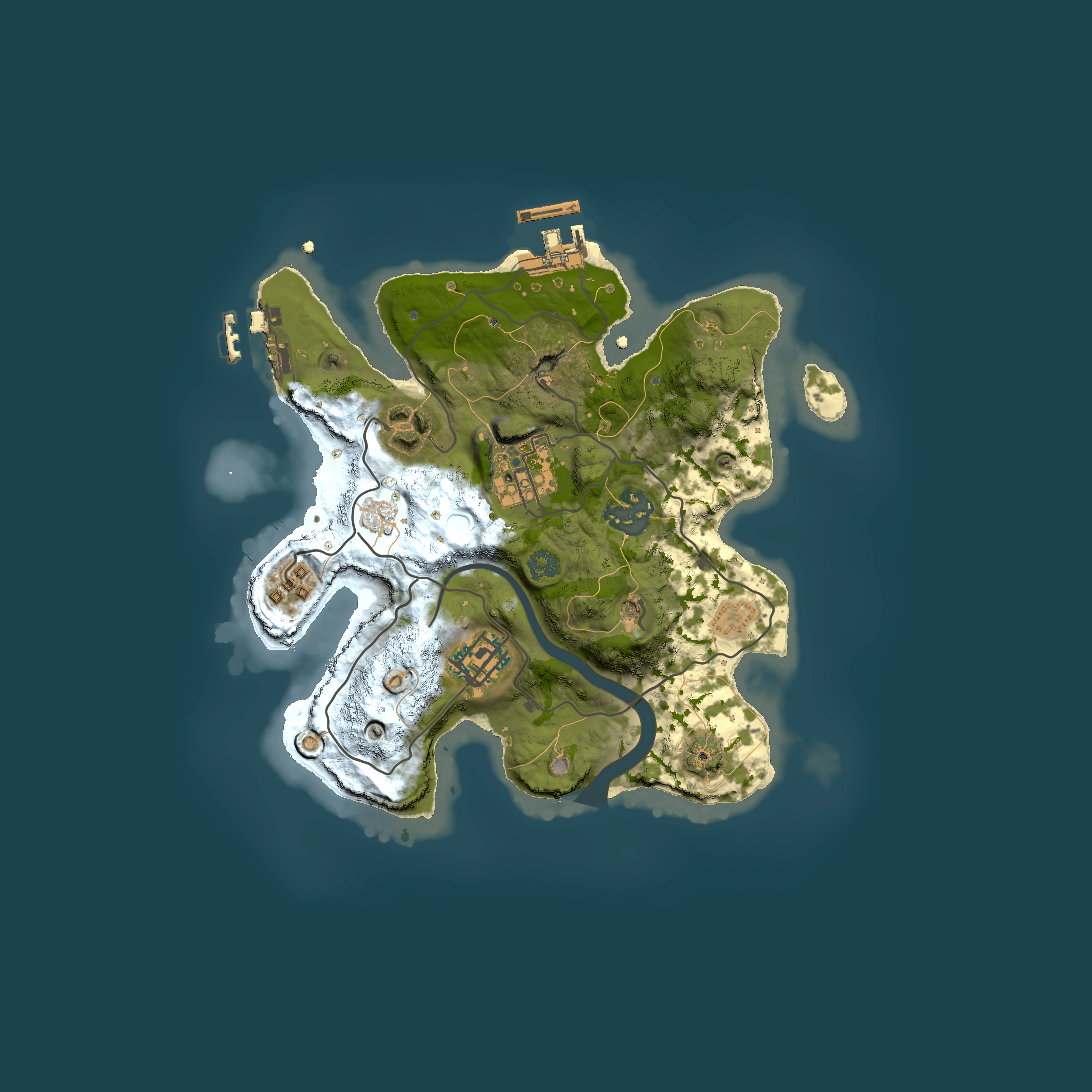 Full top-down render of Rust map seed 498480186, 2500x2500m