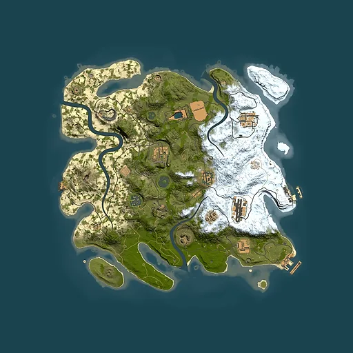 Rust map seed 65438817, 3500x3500m top-down preview