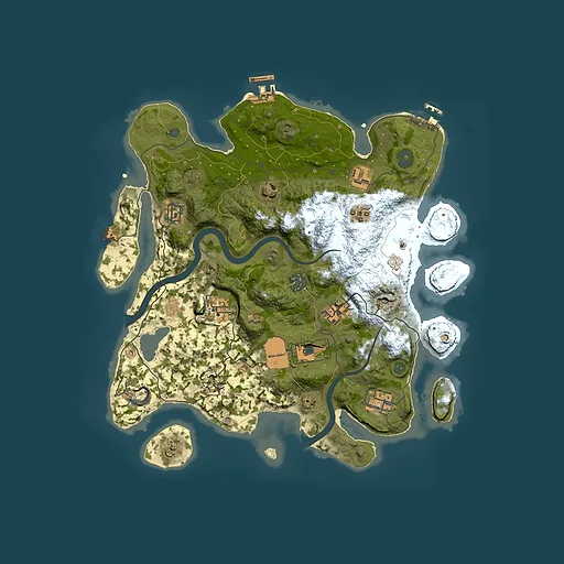Rust map seed 2000818800, 3500x3500m top-down preview