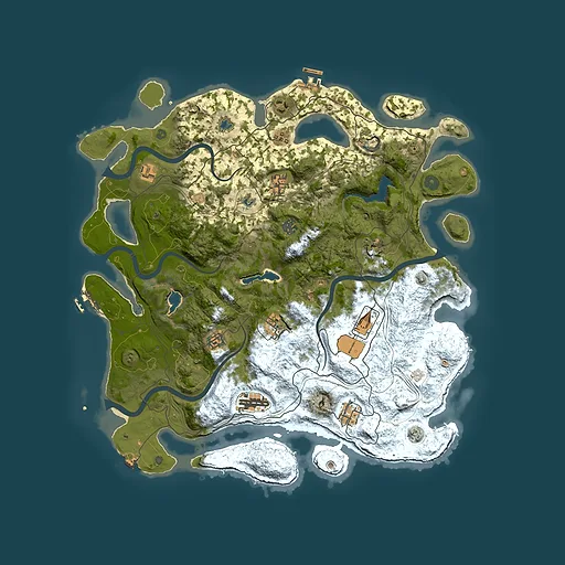 Rust map seed 1394403425, 4500x4500m top-down preview