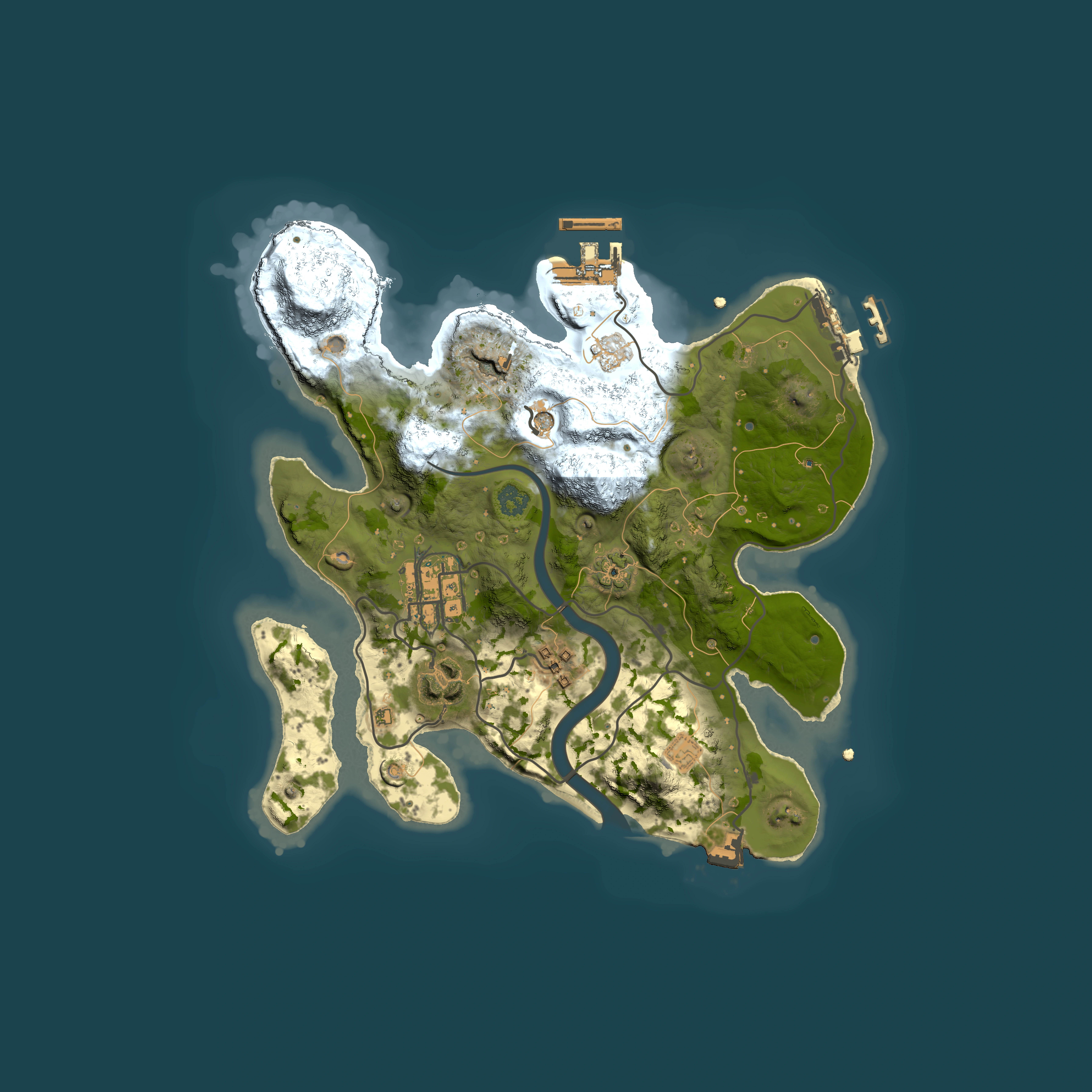 Full top-down render of Rust map seed 751475458, 2500x2500m