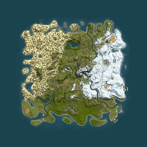 Rust map seed 1562159541, 5000x5000m top-down preview