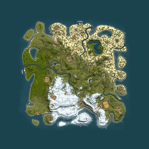 Rust map seed 461491555, 4500x4500m top-down preview