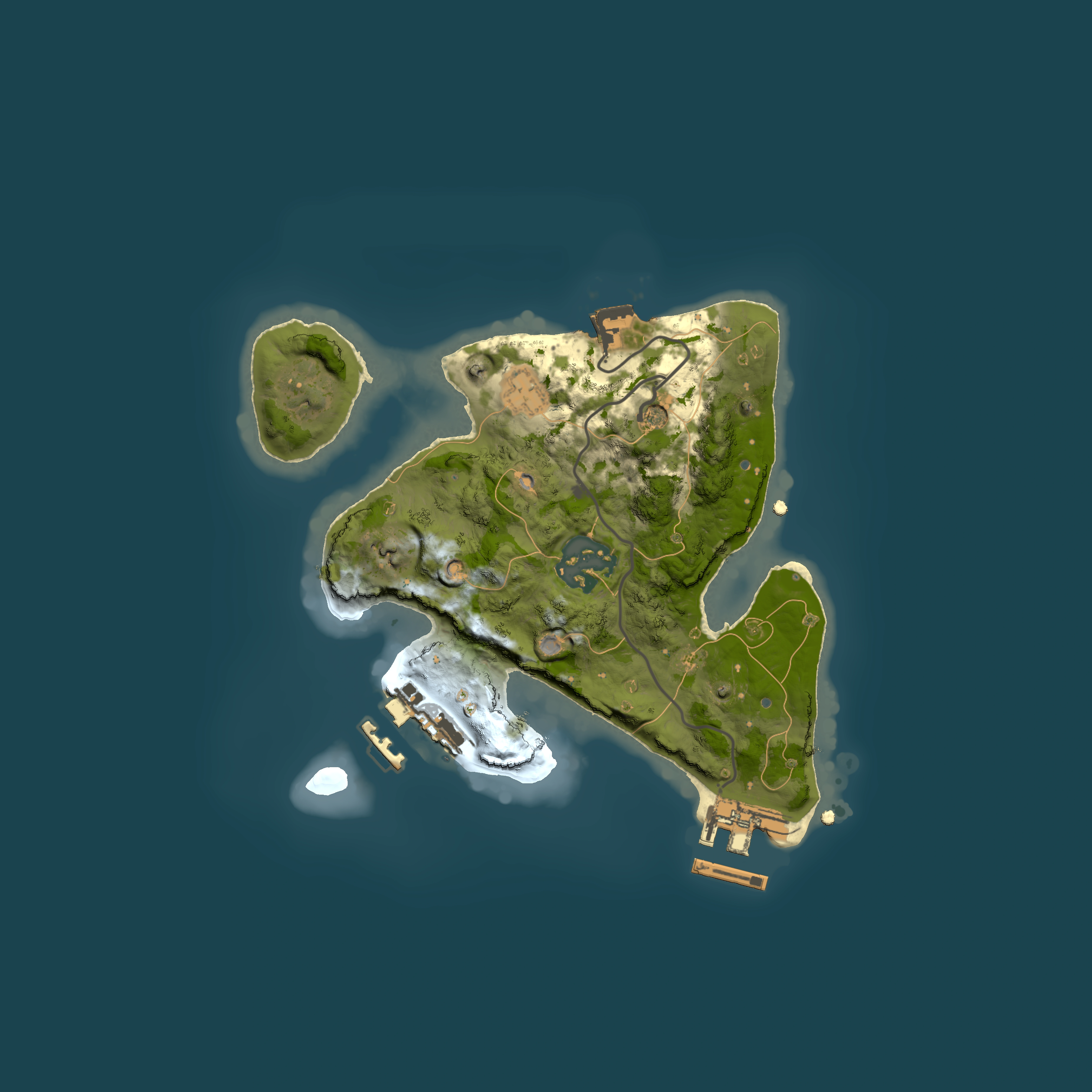 Full top-down render of Rust map seed 711675761, 2000x2000m