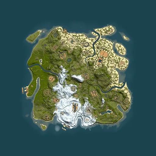Rust map seed 1594241226, 4000x4000m top-down preview