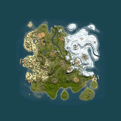 Rust map seed 1376076029, 3500x3500m top-down preview