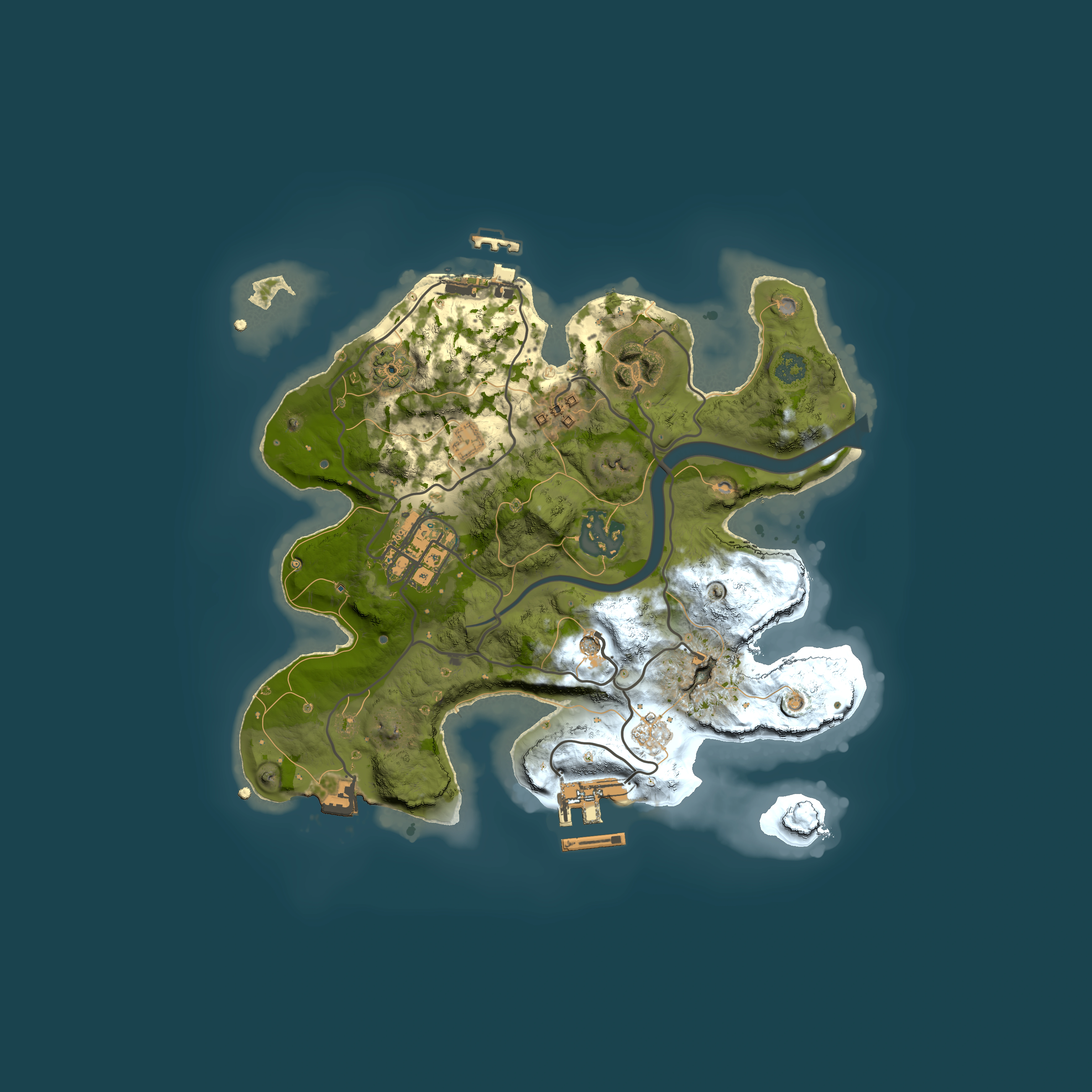 Full top-down render of Rust map seed 950043190, 2500x2500m