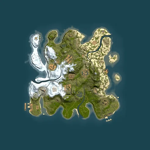 Rust map seed 1157486133, 3000x3000m top-down preview