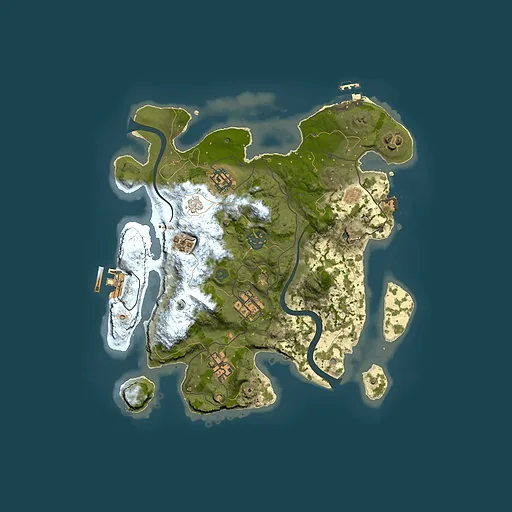 Rust map seed 1140193621, 3000x3000m top-down preview