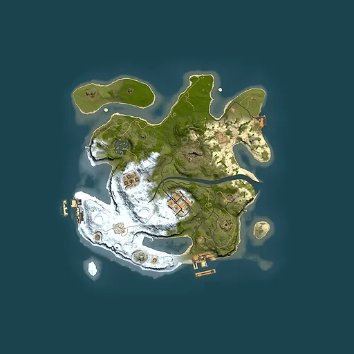 Rust map seed 239257611, 2500x2500m top-down preview