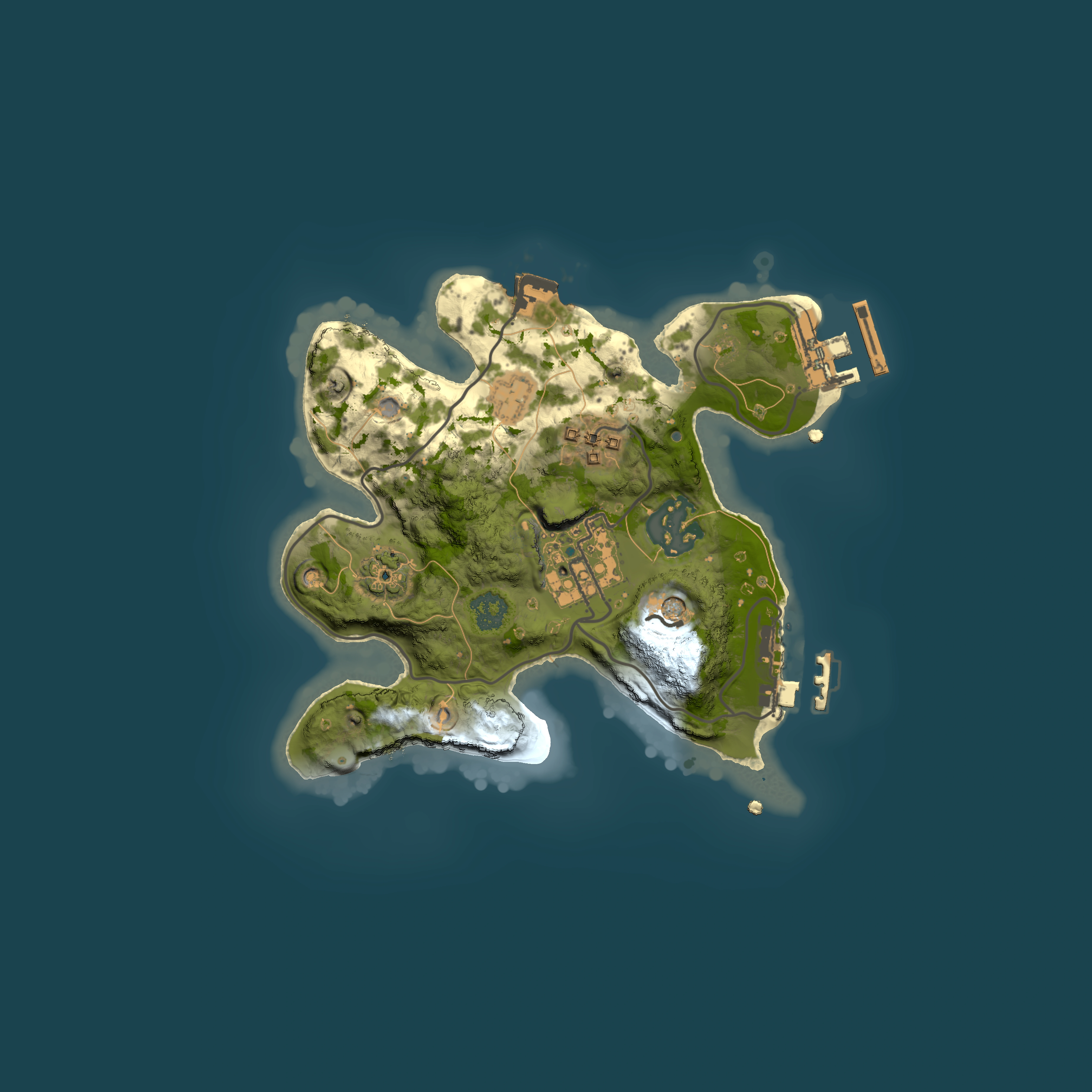 Full top-down render of Rust map seed 1951998648, 2000x2000m