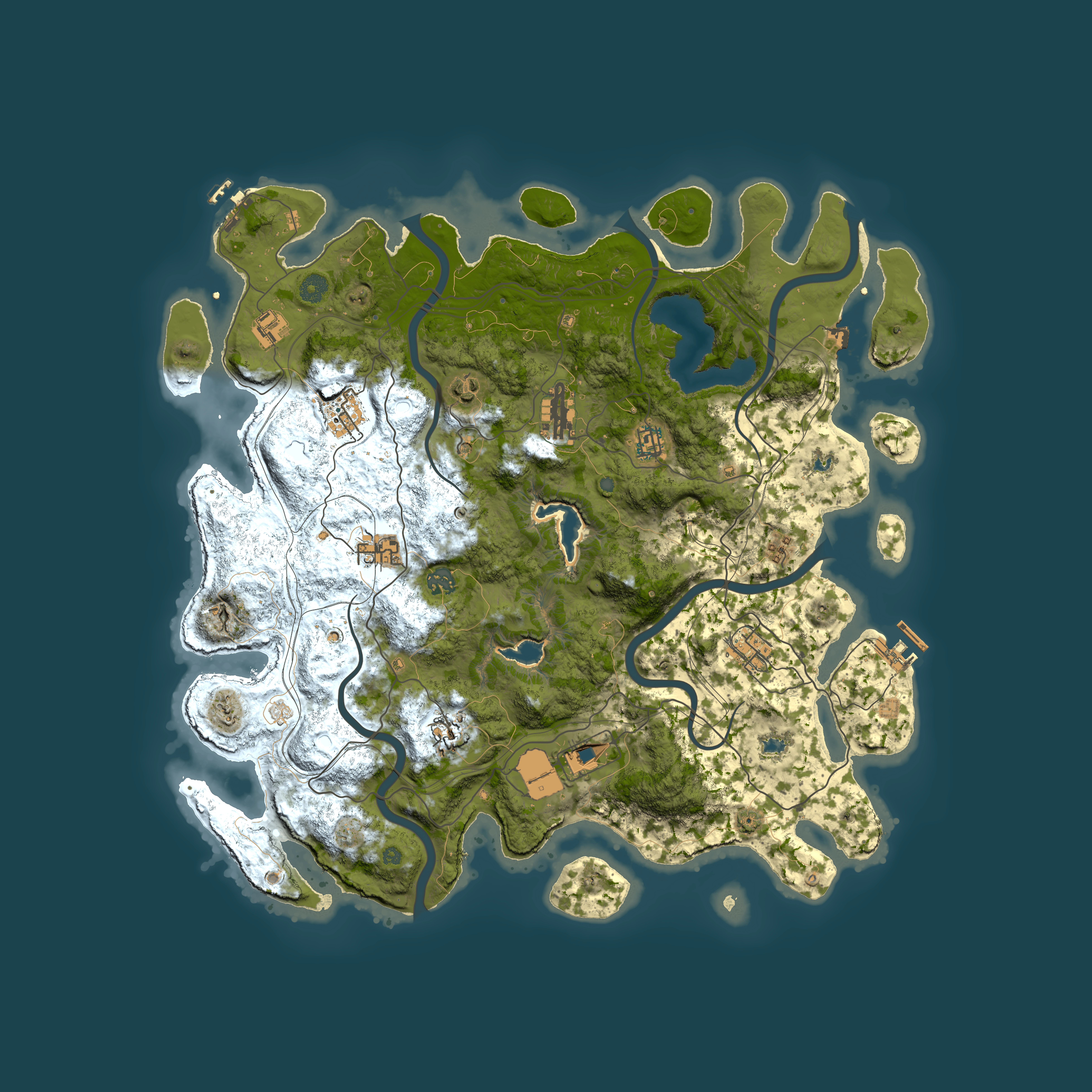 Full top-down render of Rust map seed 878393942, 4500x4500m