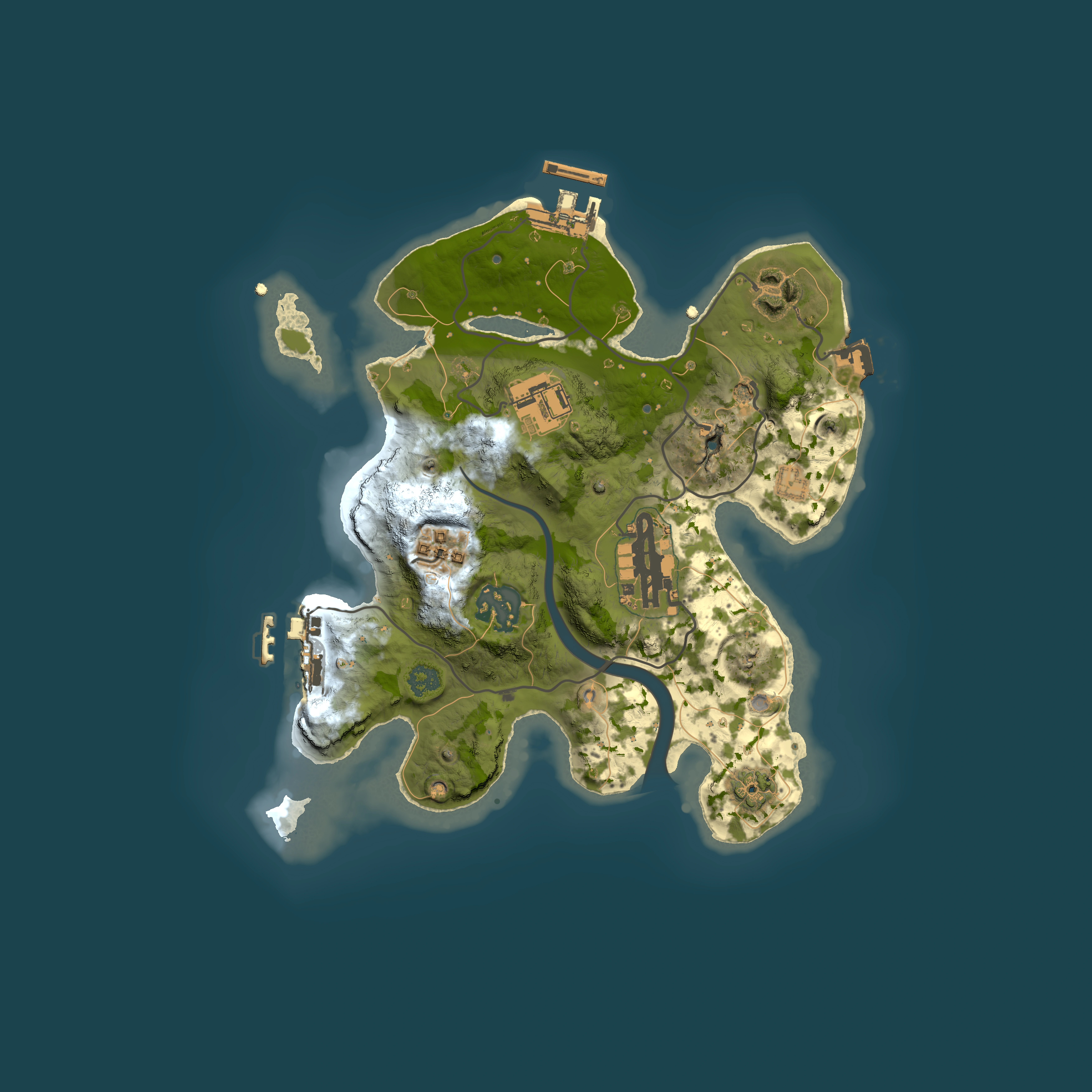 Full top-down render of Rust map seed 1267703376, 2500x2500m