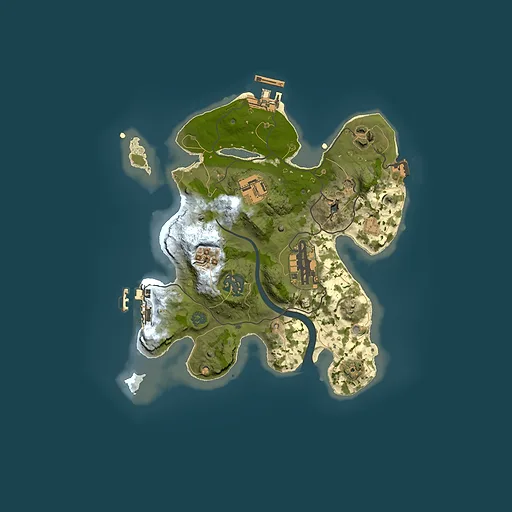 Rust map seed 1267703376, 2500x2500m top-down preview