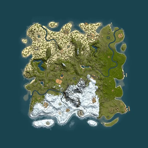 Rust map seed 2004558572, 5000x5000m top-down preview