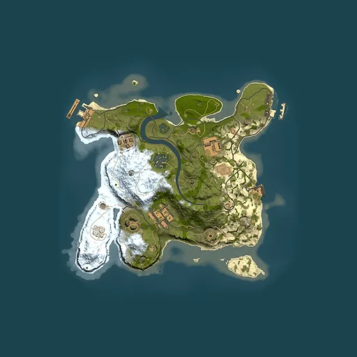Rust map seed 216104390, 2500x2500m top-down preview