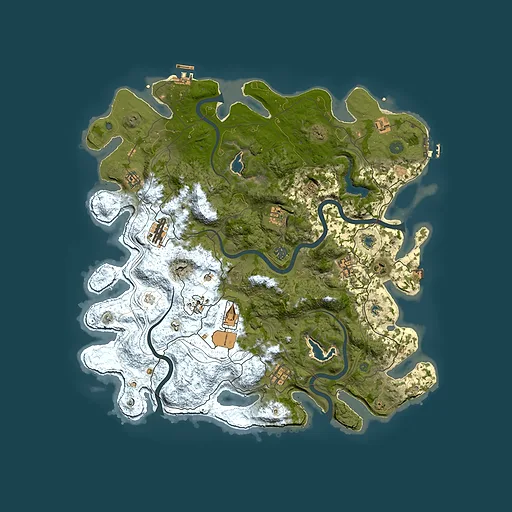 Rust map seed 151517182, 4500x4500m top-down preview