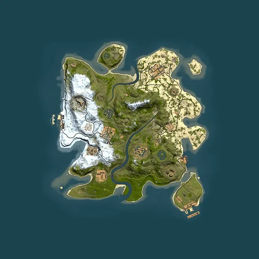 Rust map seed 868419356, 3000x3000m top-down preview