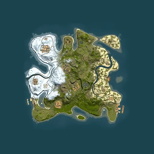 Rust map seed 1340675238, 3000x3000m top-down preview