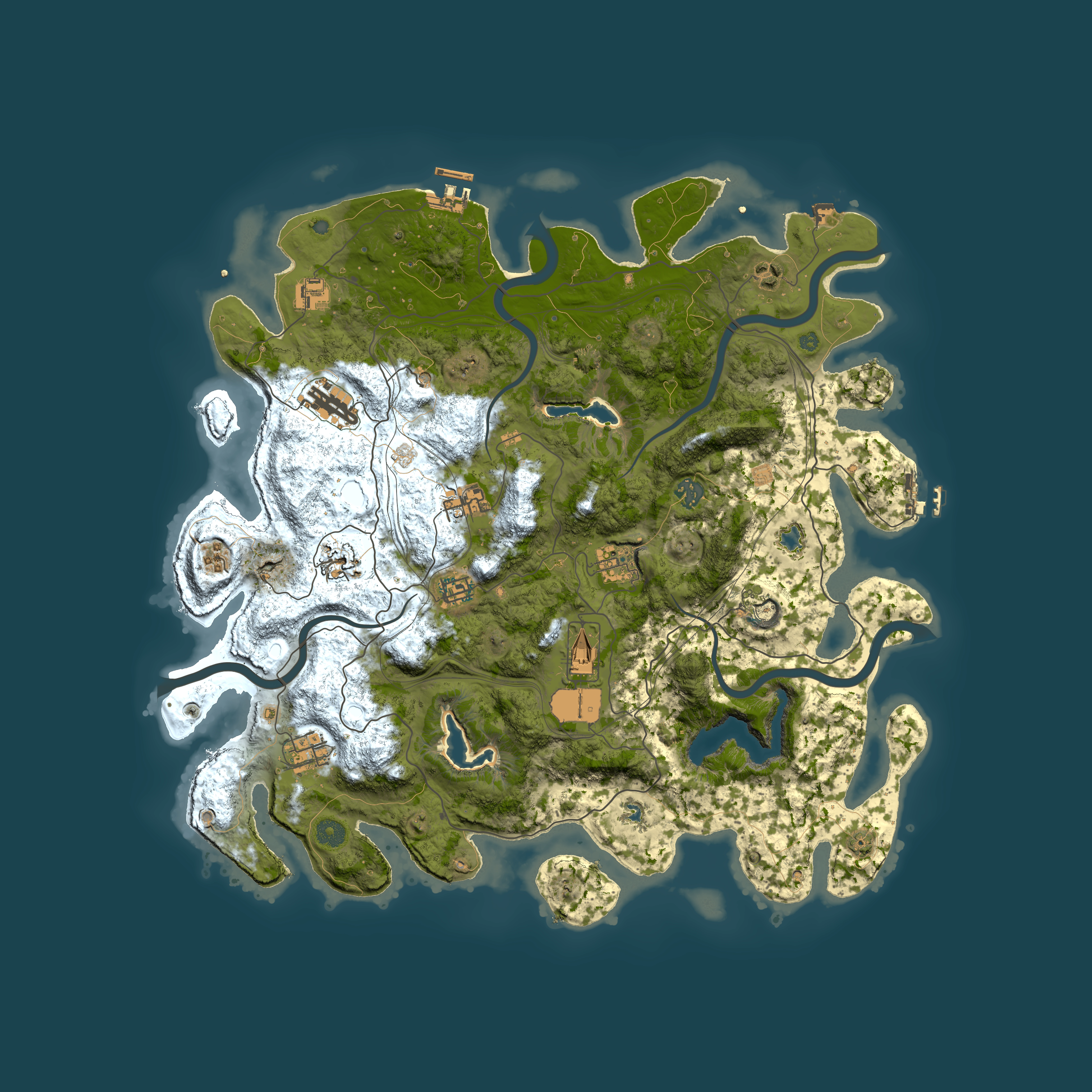 Full top-down render of Rust map seed 56355870, 4500x4500m