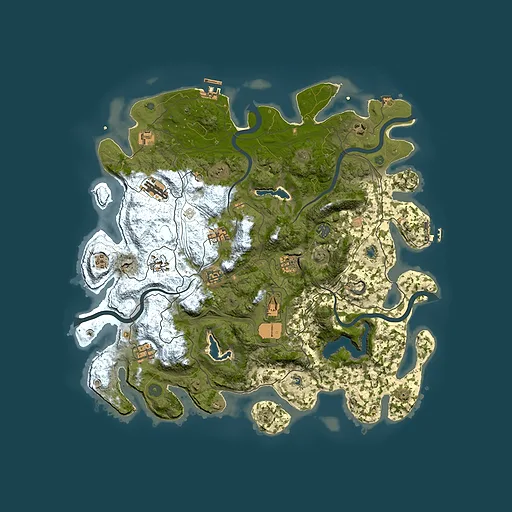 Rust map seed 56355870, 4500x4500m top-down preview