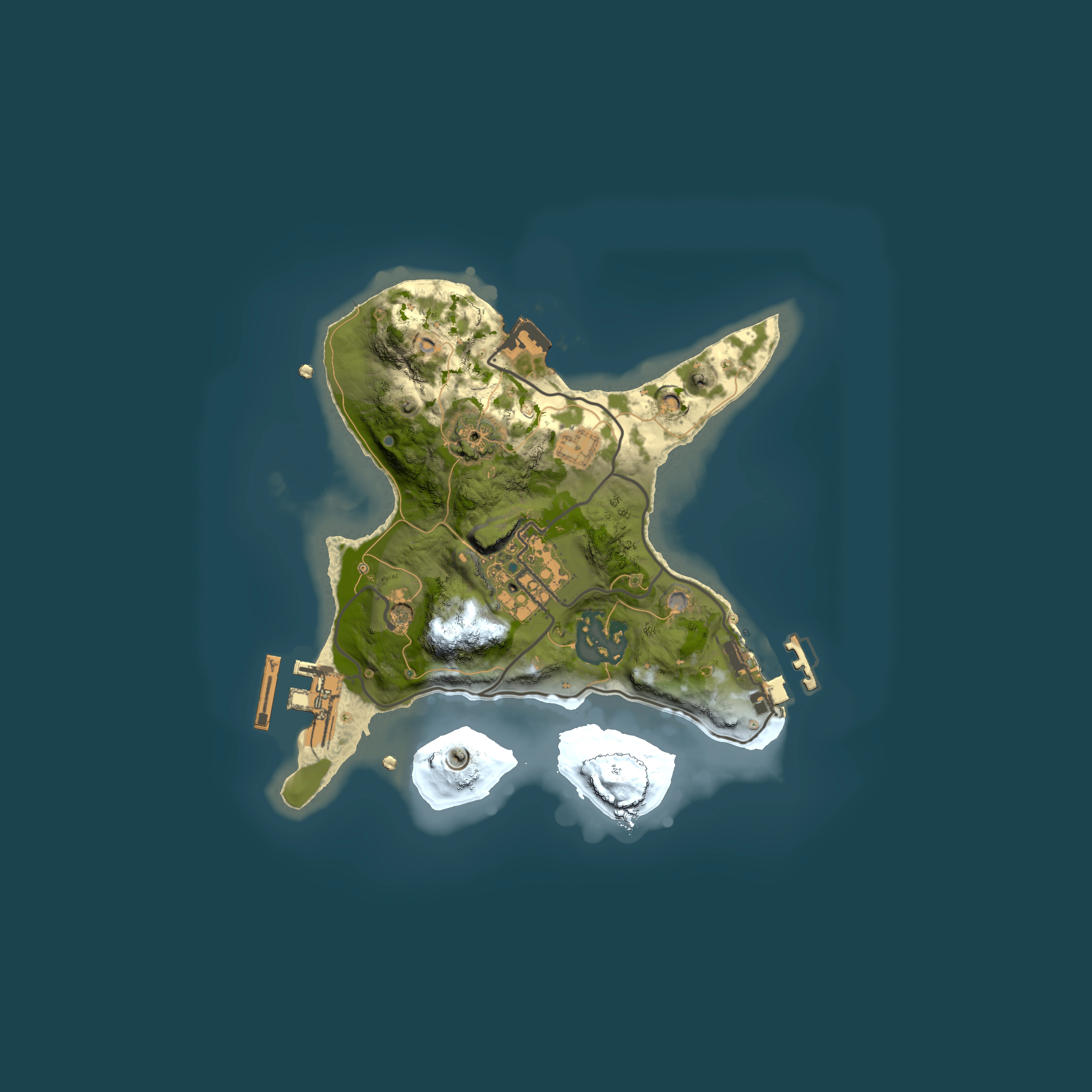 Full top-down render of Rust map seed 711280406, 2000x2000m