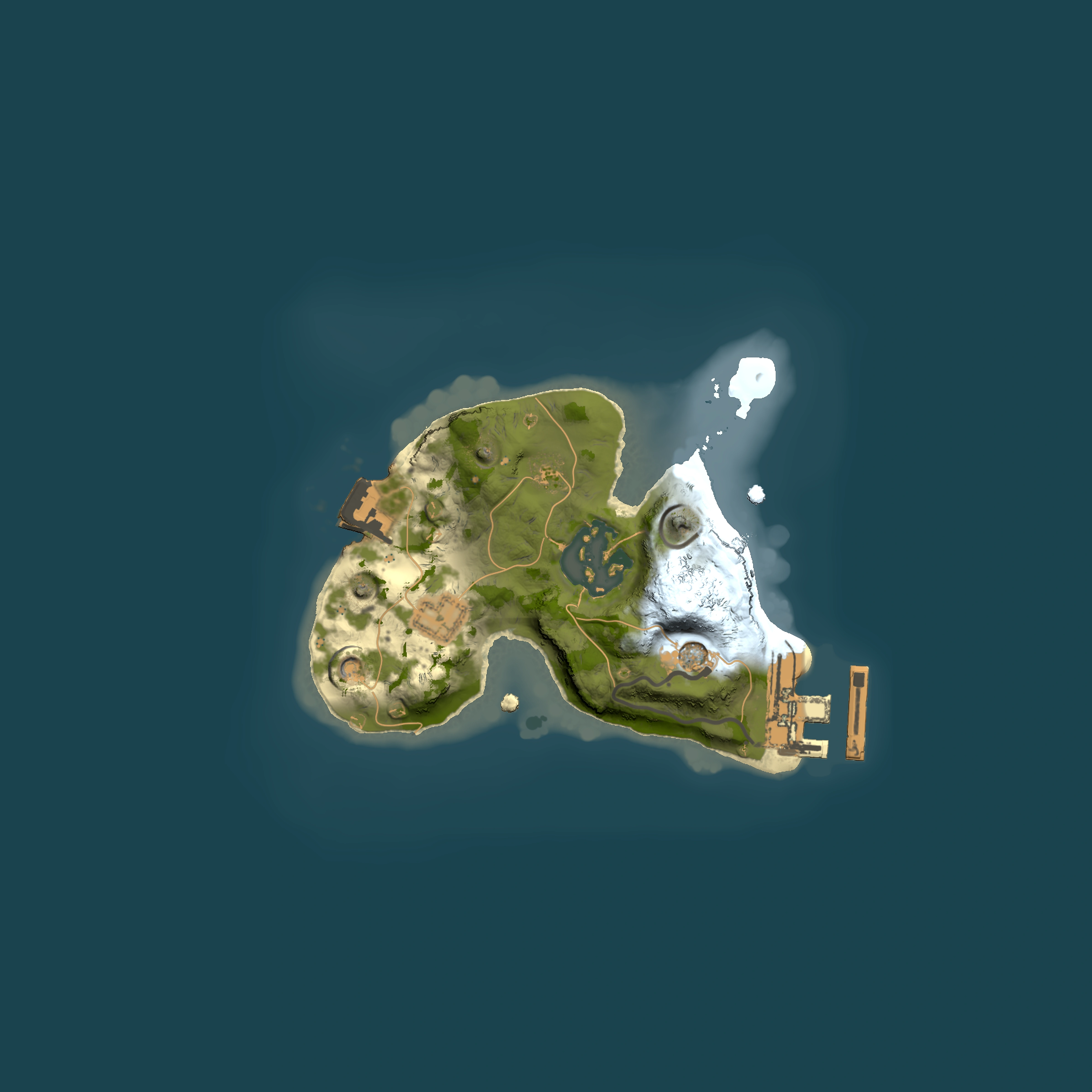 Full top-down render of Rust map seed 1628979153, 1500x1500m