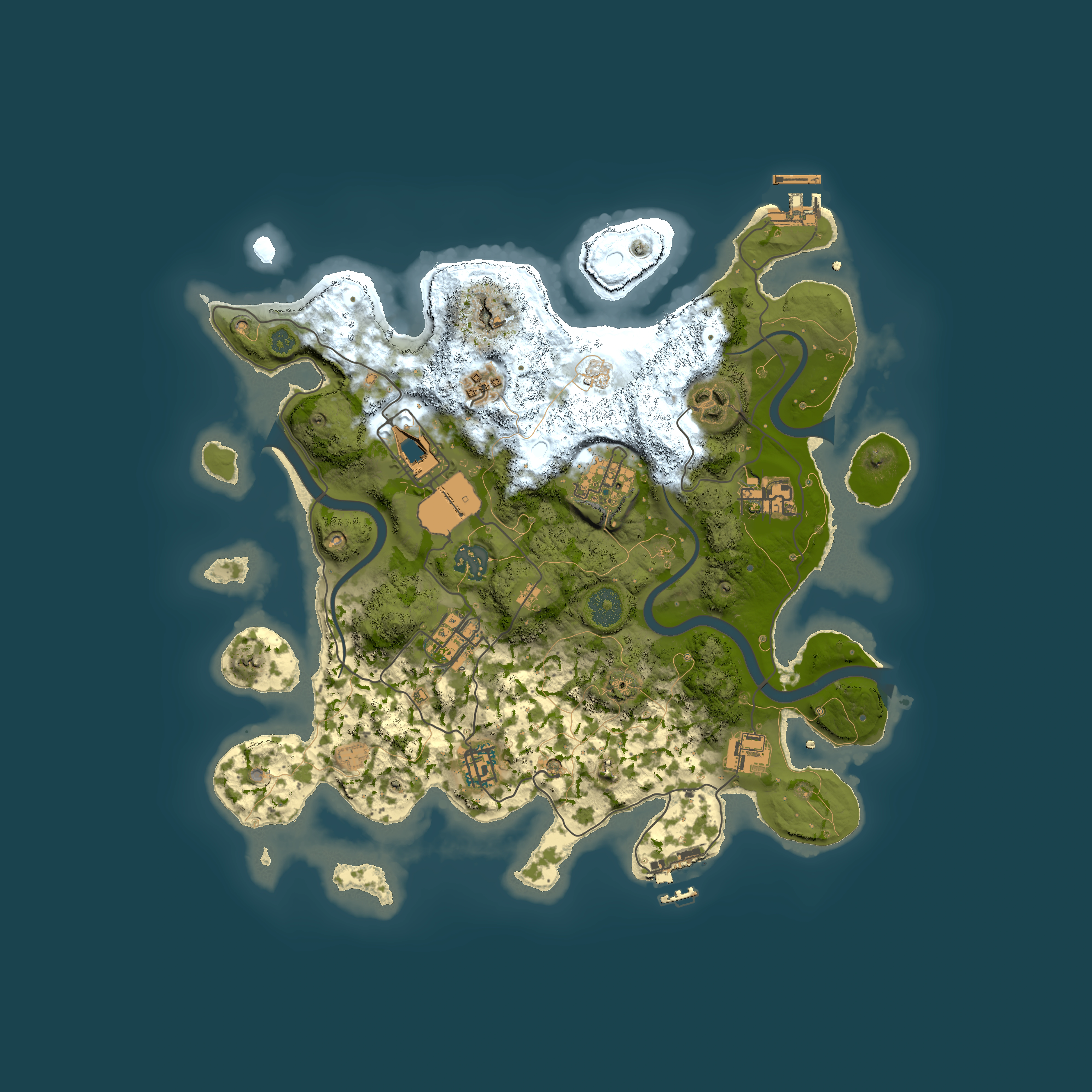 Full top-down render of Rust map seed 1218604298, 3500x3500m