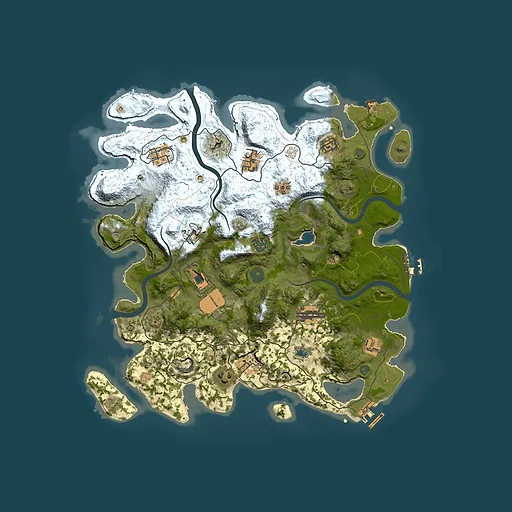 Rust map seed 1450136298, 4000x4000m top-down preview