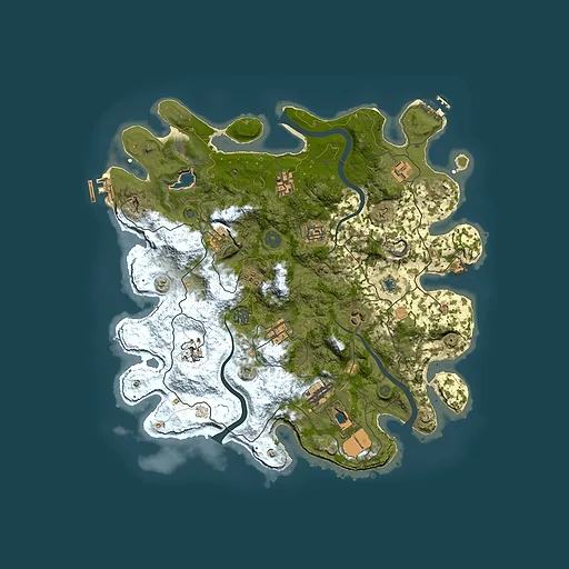 Rust map seed 606783024, 4000x4000m top-down preview