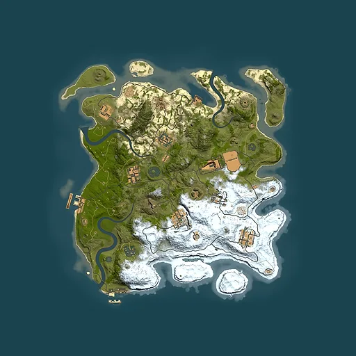 Rust map seed 977504605, 3500x3500m top-down preview