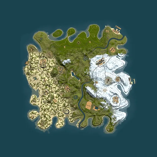 Rust map seed 1684783676, 4000x4000m top-down preview