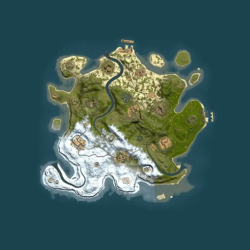 Rust map seed 1497252057, 3000x3000m top-down preview