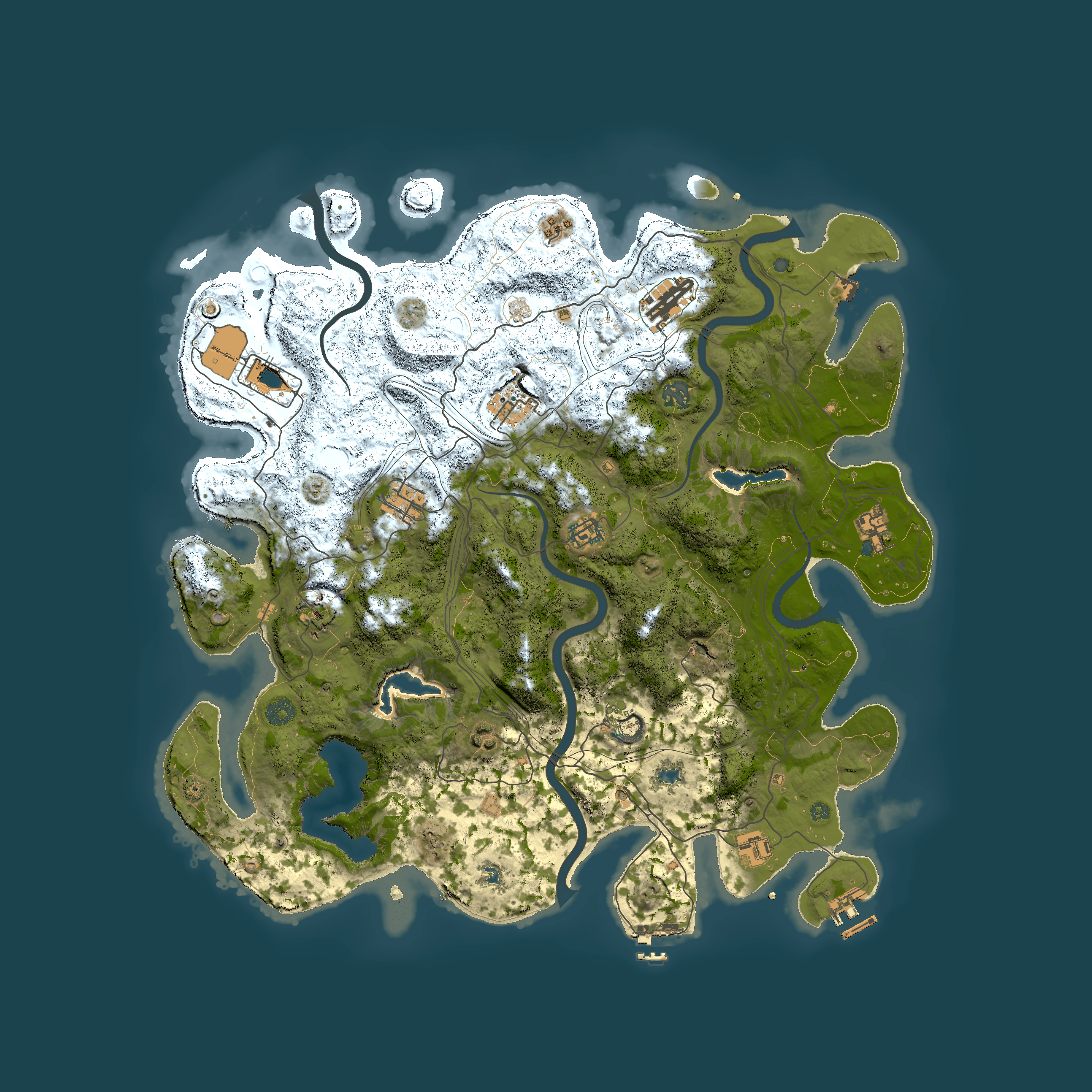 Full top-down render of Rust map seed 1155774517, 4500x4500m