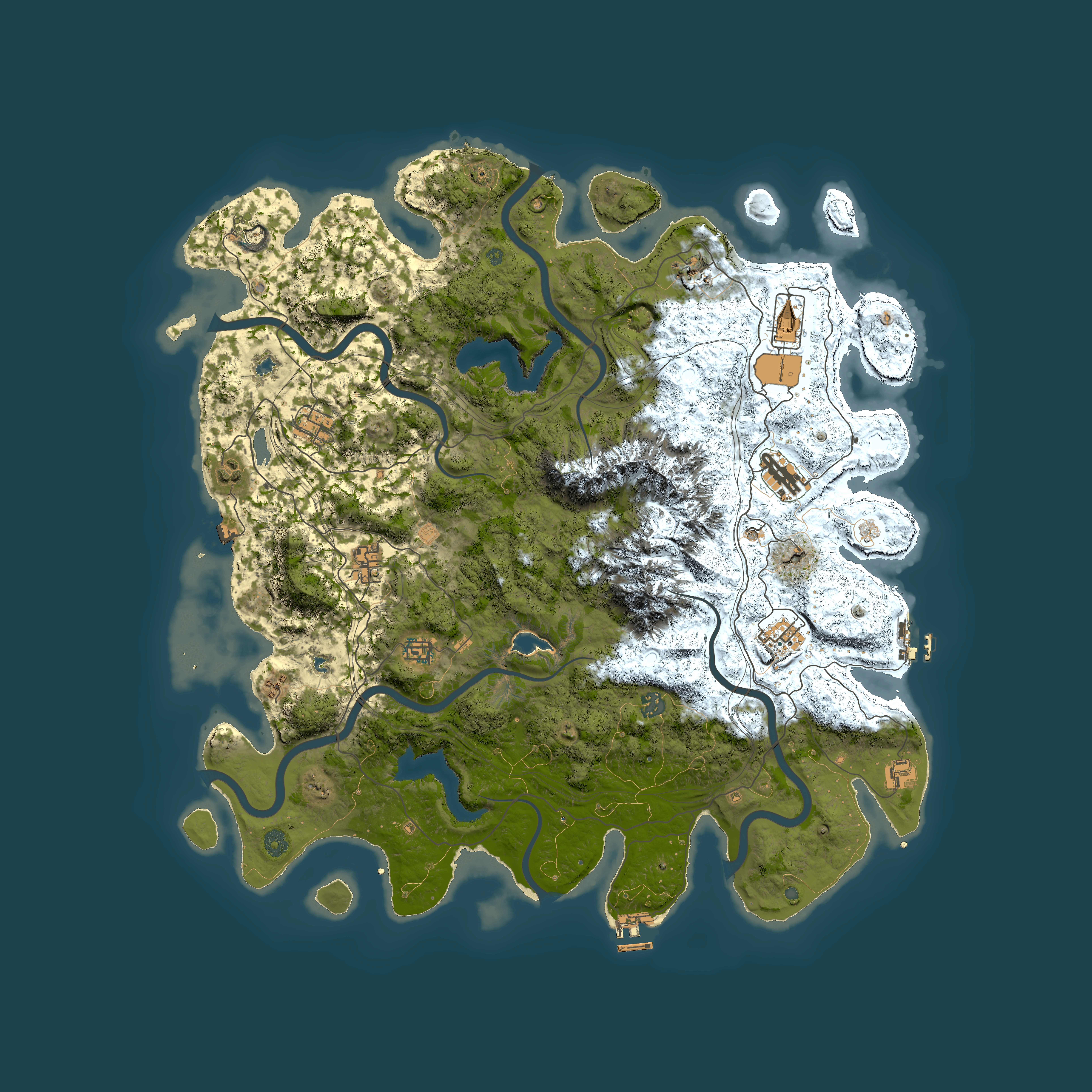 Full top-down render of Rust map seed 382568351, 5000x5000m