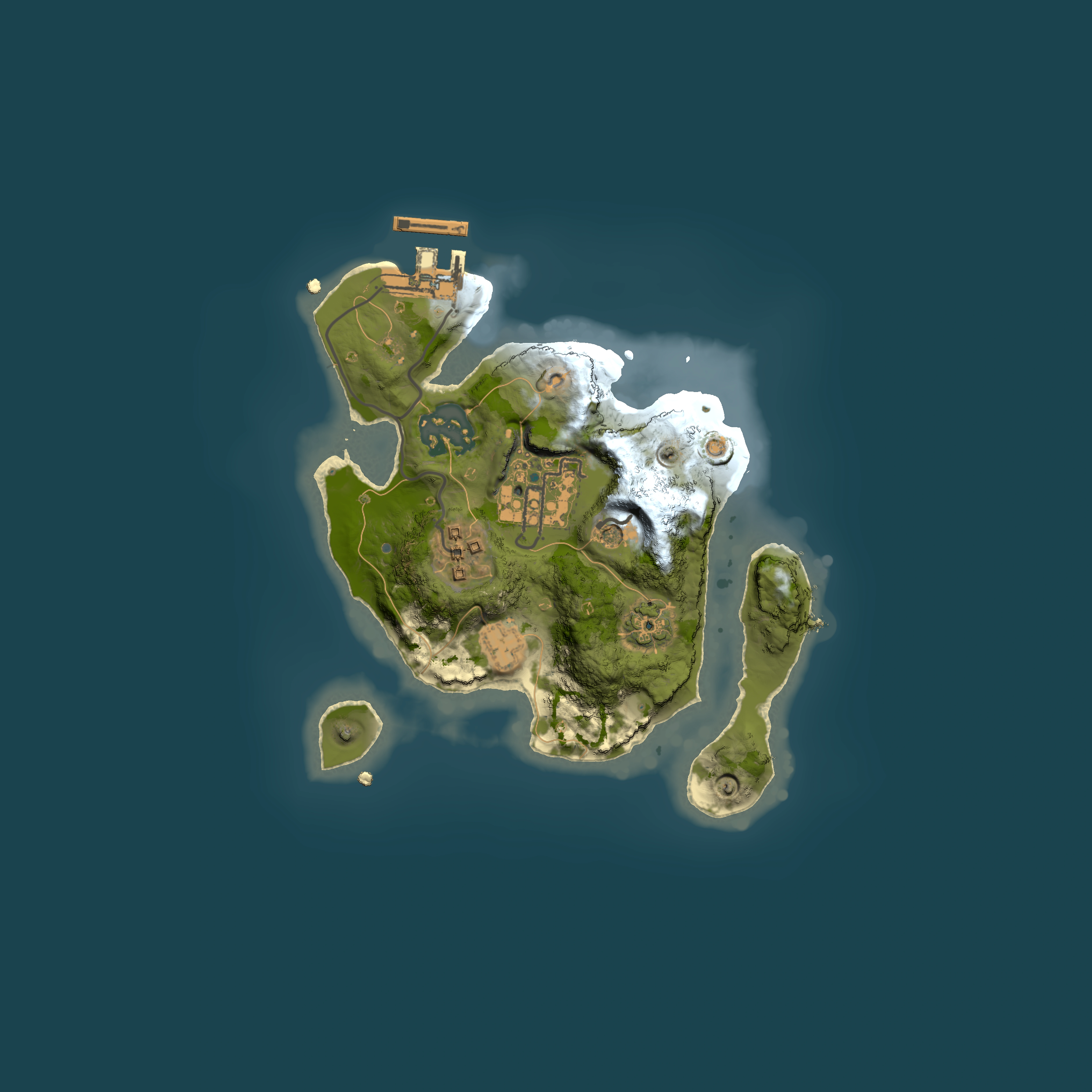 Full top-down render of Rust map seed 7870435, 2000x2000m