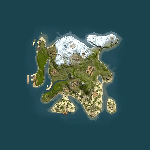 Rust map seed 229692421, 2500x2500m top-down preview